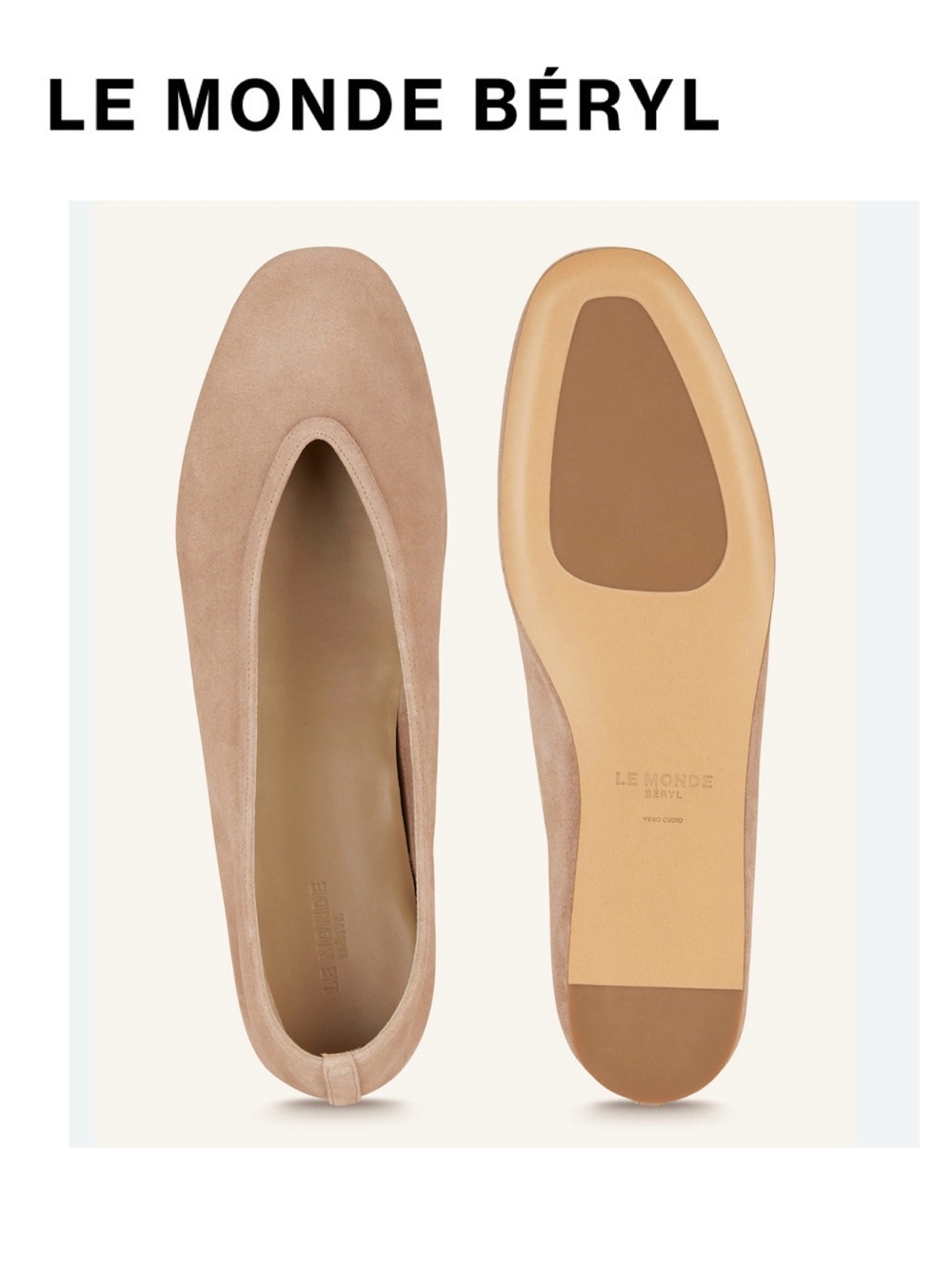 💥FLASH SALE💥 NWT LE MONDE BERYL Luna Siena Suede Flats, 39,5 (US 9,5)